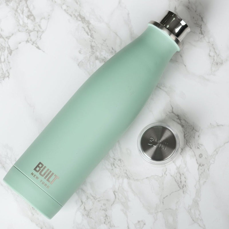 BUILT 480ml Double Walled Stainless Steel Water Bottle Mint