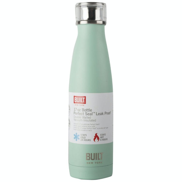 BUILT 480ml Double Walled Stainless Steel Water Bottle Mint