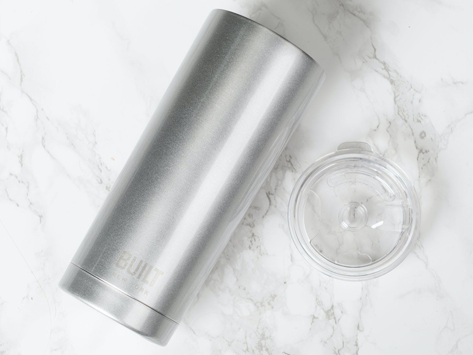 Built 590ml Double Walled Stainless Steel Travel Mug Silver