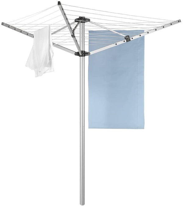 Metaltex 3-Arm, 30m, Rotary Airer Washing Line, Aluminium, Silver, 30 m