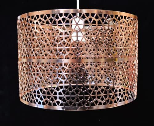 MOROCCAN COPPER DRUM SHADE PENDANT