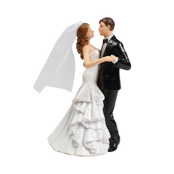 Bride and Groom Holding Hands Cake Decoration