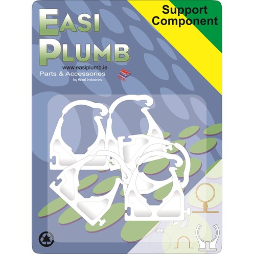 Easi Plumb White Hinged Pipe Clips 22mm