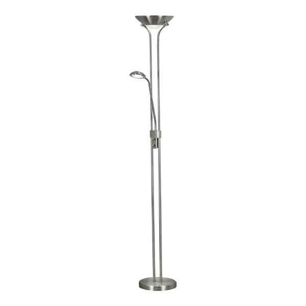 MOTHER & CHILD LED DIMMABLE FLOOR LAMP - SATIN SILVER