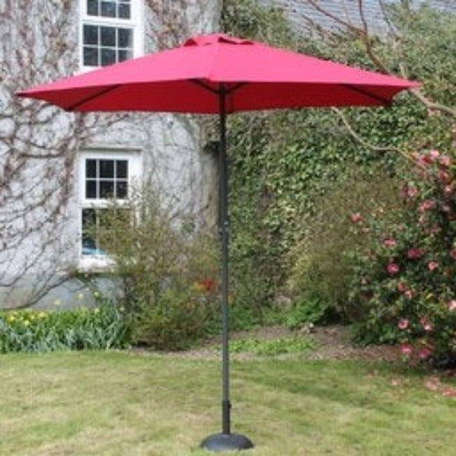 2.7 M Steel Parasol With Crank Red