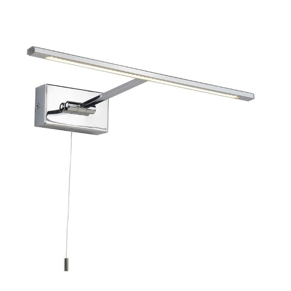 LED 8 WATT CHROME PICTURE LIGHT, SQUARE ARM, SWITCHED, ADJUSTABLE