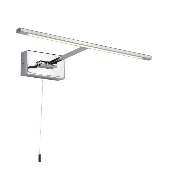 LED 8 WATT CHROME PICTURE LIGHT, SQUARE ARM, SWITCHED, ADJUSTABLE