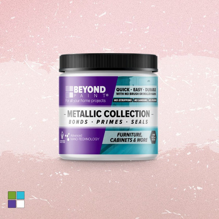 Metallic Rose Gold Beyond Paint. All In One Furniture Paint from Smyths Homevalue. 