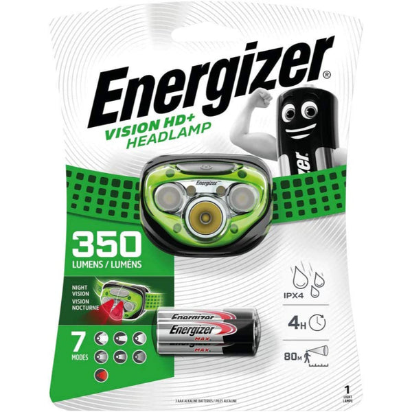 Energizer Vision HD+ Dimmable LED Headlamp 350 Lumen
