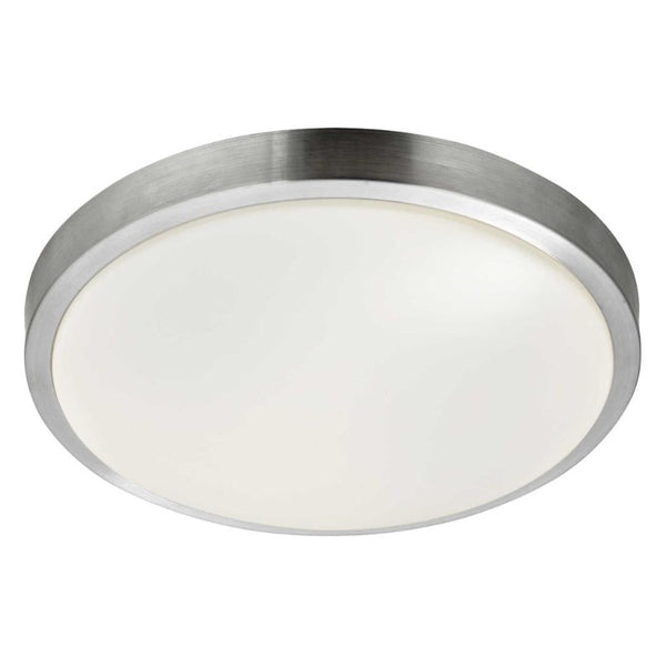 ZURICH LED BATHROOM FLUSH - ALUMINIUM & ACRYLIC SHADE, IP44