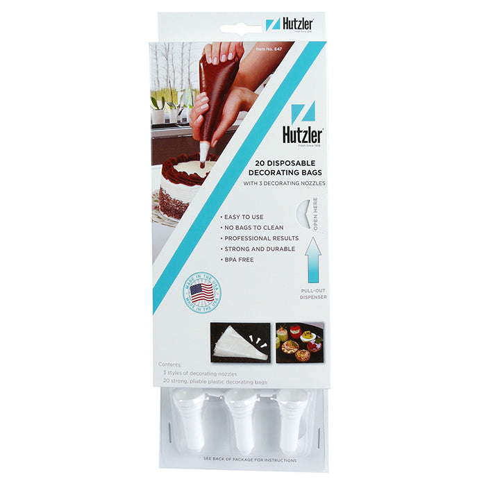 Hutzler Disposable Piping Bags 20pcs