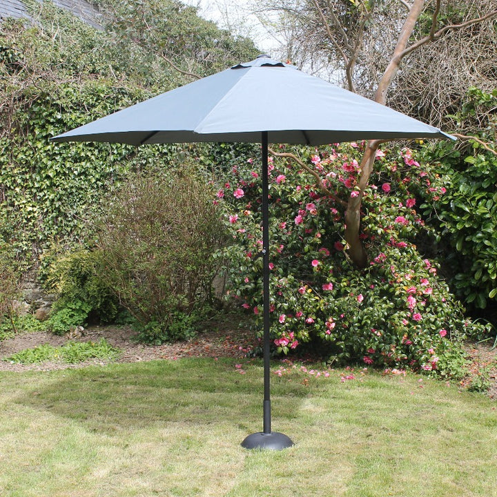2.7 M Steel Parasol With Crank Grey