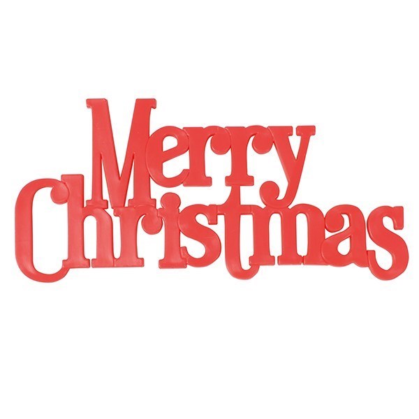 Large Red Merry Christmas Cake Topper