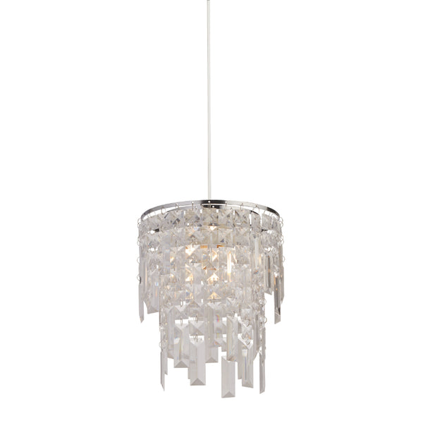 Non - Electric Pendant Shade with Glass Droplet Easy Fit