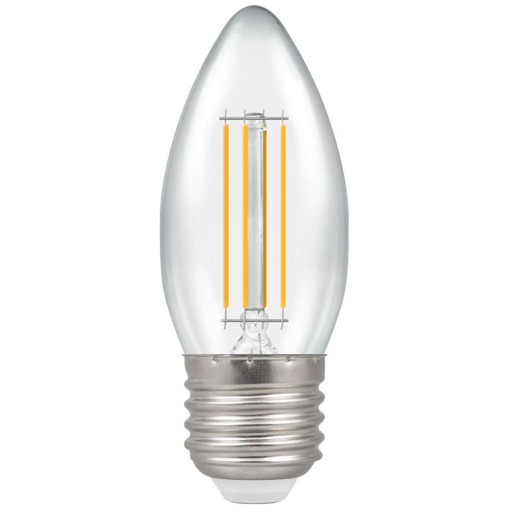 5W Dimmable LED Clear Candle Filament ES-E27 Warm White Bulb