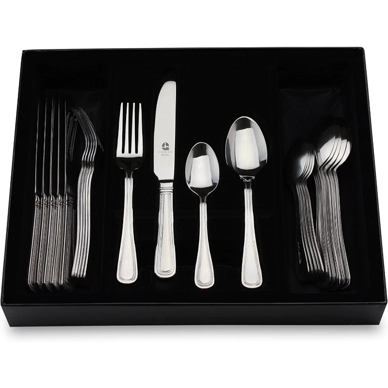 Grunwerg Classic Bead 24 Piece Cutlery Set