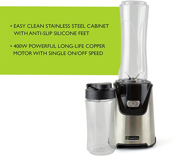 Health Kick 400W Personal Sports Blender – Black/Silver