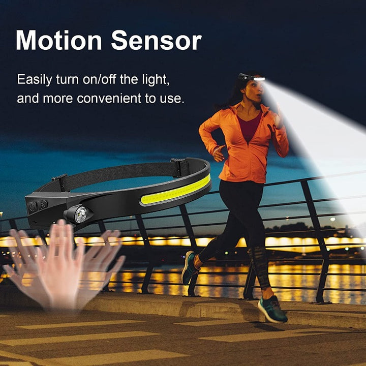 230 Degree Sensor Headlight 350 Lumens USB Rechargeable