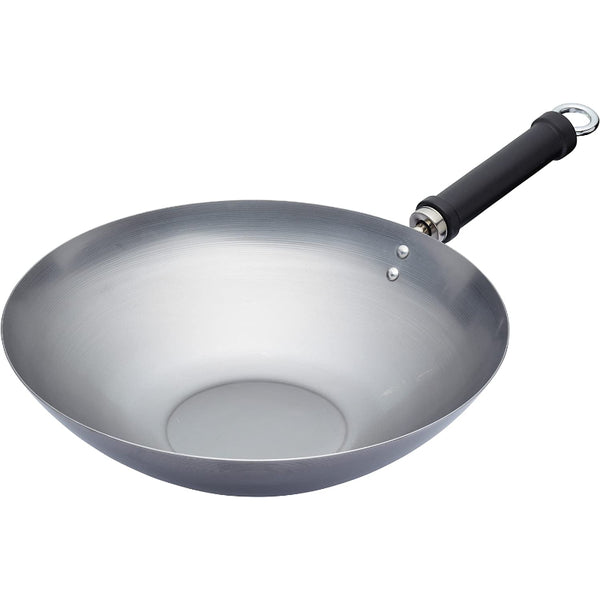 KitchenCraft World of Flavours Oriental Steel Wok 30cm