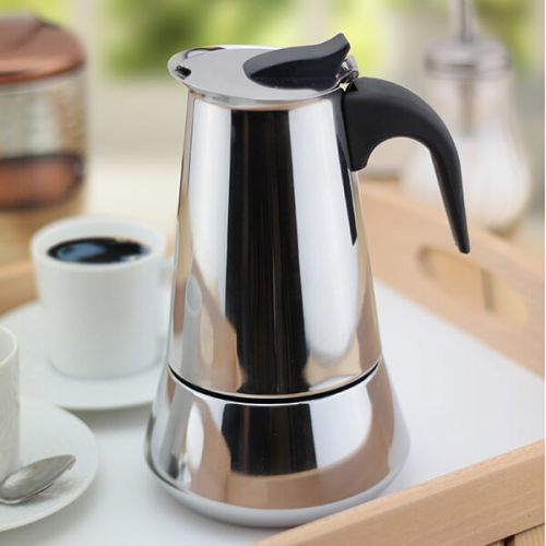 Apollo Stainless Steel Induction 6 Cup Coffee Maker