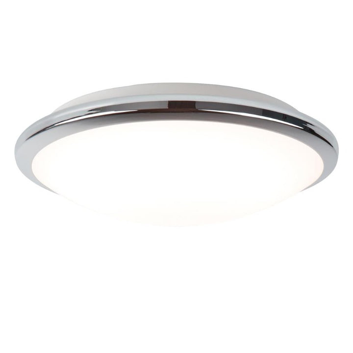 KNUTSFORD LED FLUSH- CHROME, FROSTED GLASS SHADE, IP44