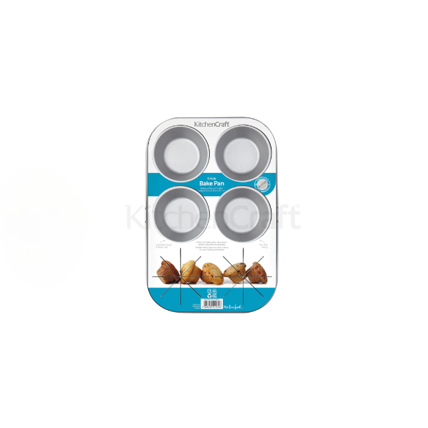 KitchenCraft Non-Stick Six Hole Baking Pan