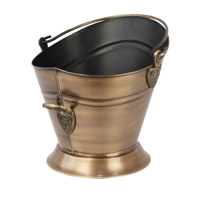 Celtic Antique Brass Waterloo Coal Bucket