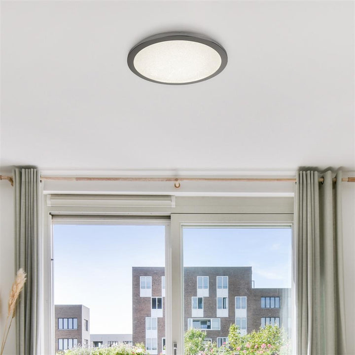 SCILLY LED BATHROOM LIGHT - CHROME & CRYSTAL SAND, IP44