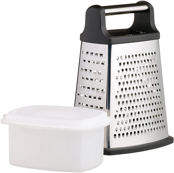 MasterClass Stainless Steel Box Grater with Container, 23 cm