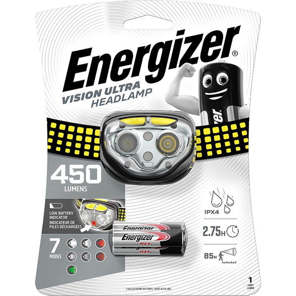 Energizer Vision Ultra Dimmable LED Headlamp 450 Lumen