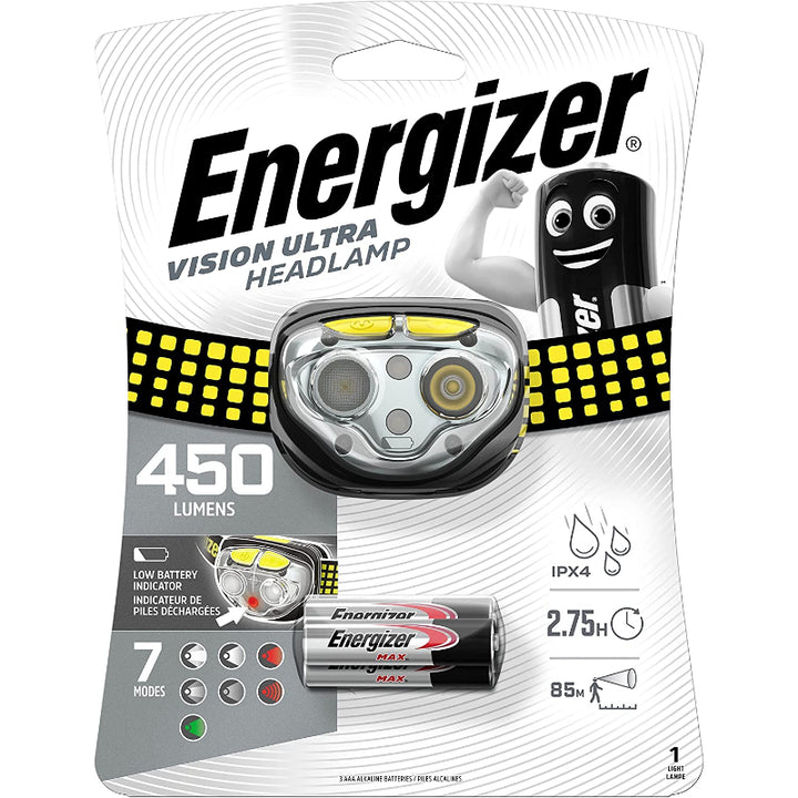 Energizer Vision Ultra Dimmable LED Headlamp 450 Lumen