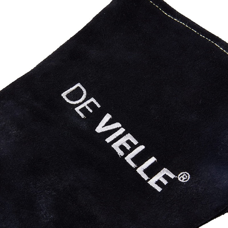 De Vielle Black Leather Heat Resistant Stove Gloves