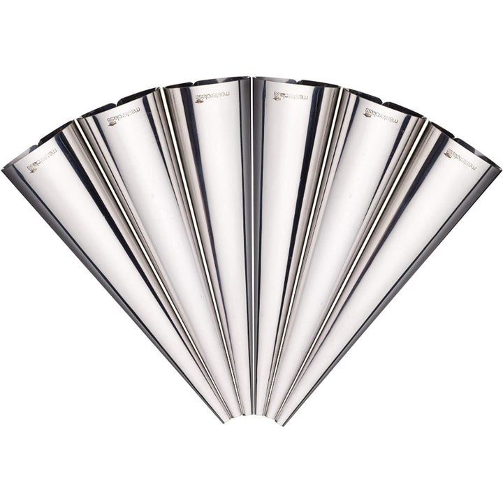 MasterClass Set of Six Stainless Steel Cream Horn Moulds