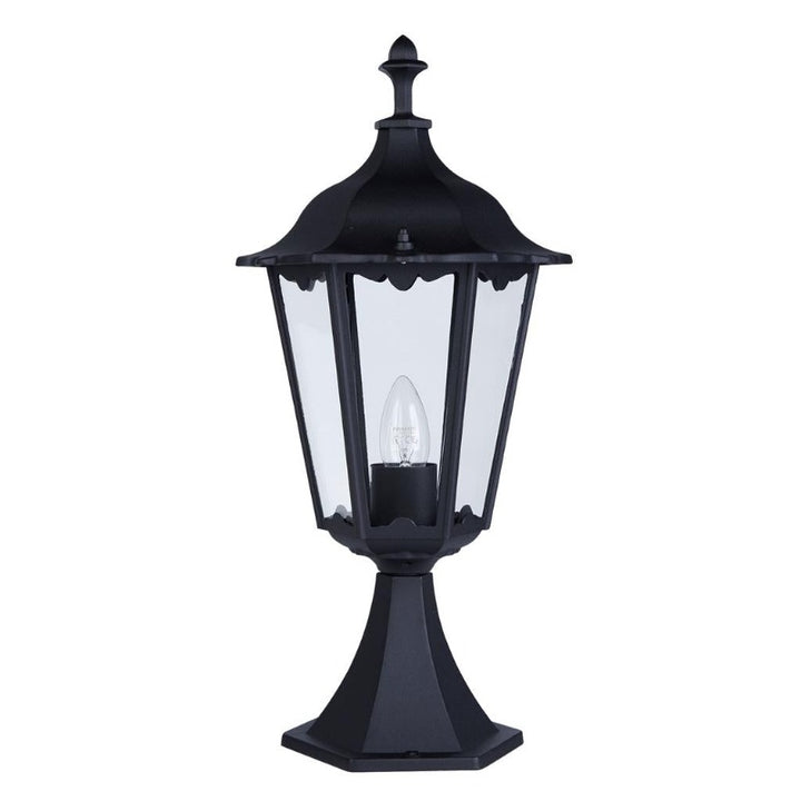 ALEX 55CM OUTDOOR POST LIGHT - BLACK LAMP