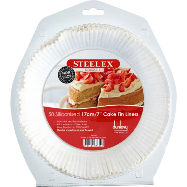 Steelex 7 Inch Round Cake Tin Liners