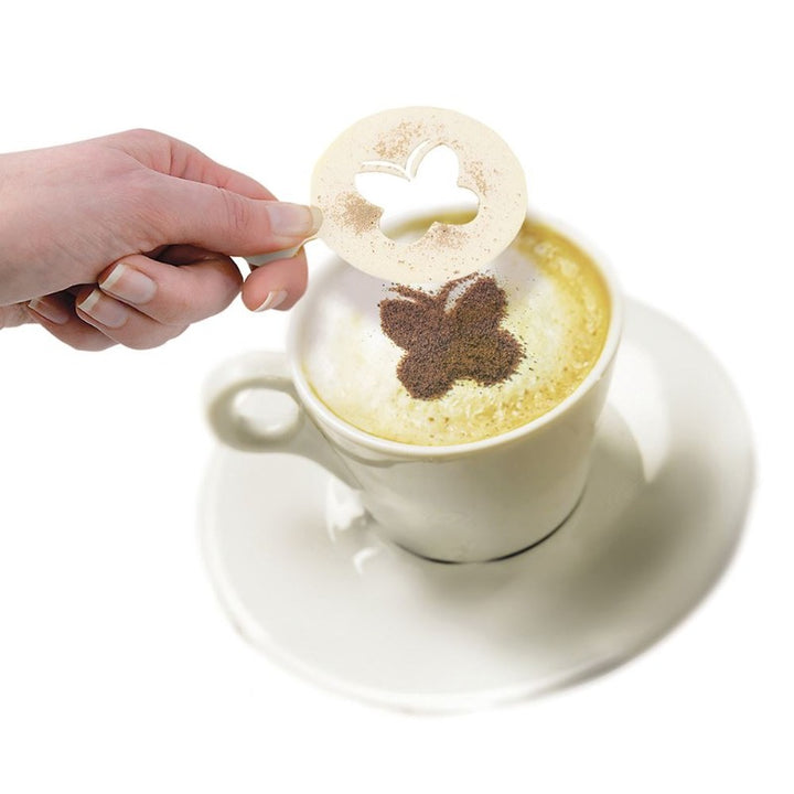 Coffee Stencil Tin - Decorate Coffee, Hot Chocolates, Cakes, Deserts