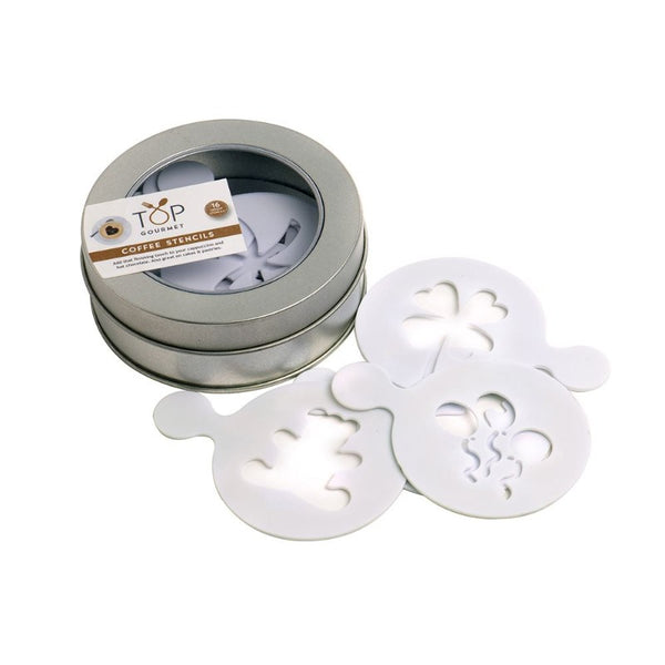 Coffee Stencil Tin - Decorate Coffee, Hot Chocolates, Cakes, Deserts