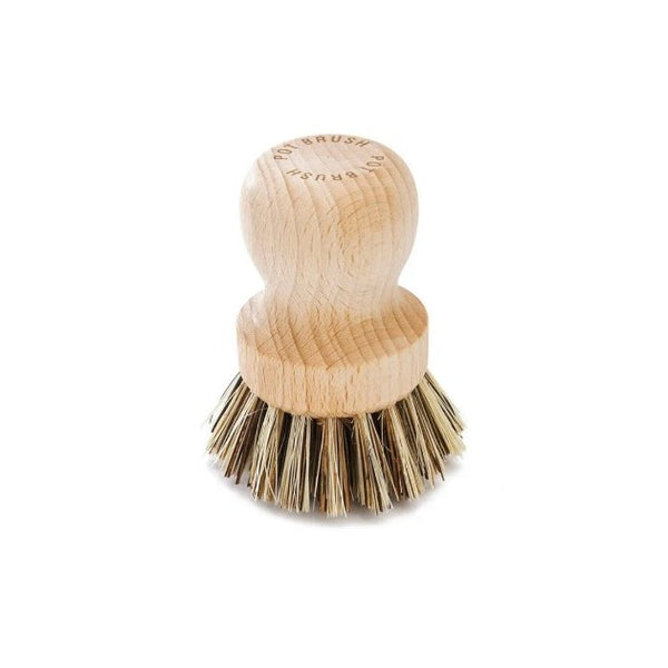 Pot Brush with Stiff Plant Fibre Bristles