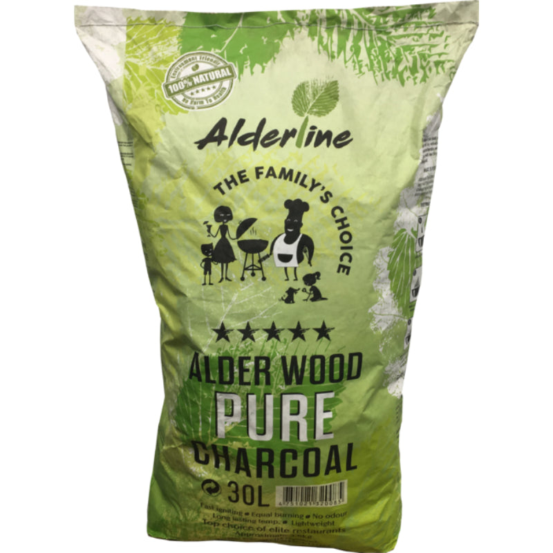 Alderline Pure Charcoal Lumpwood 30L Bag