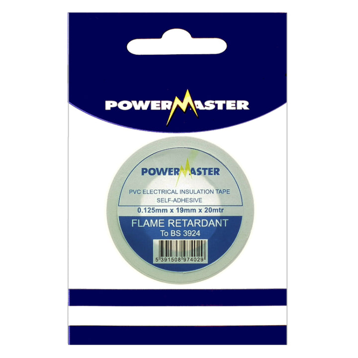 Powermaster Electrical 20Mtr Insulating Tape - White