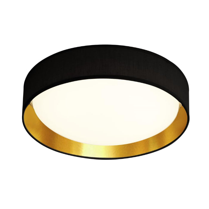 Gianna Flush - Black Fabric, Gold Inner & Acrylic Diffuser