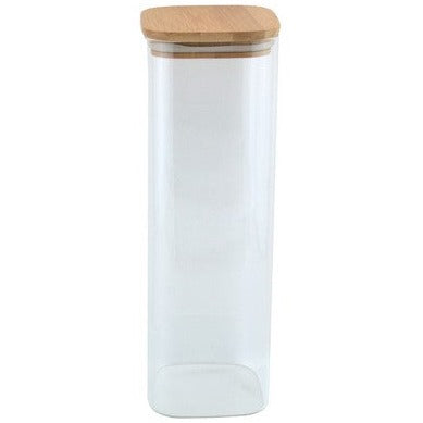 Apollo Borosilicate Kitchen Clear Square Storage Jar 2.5L