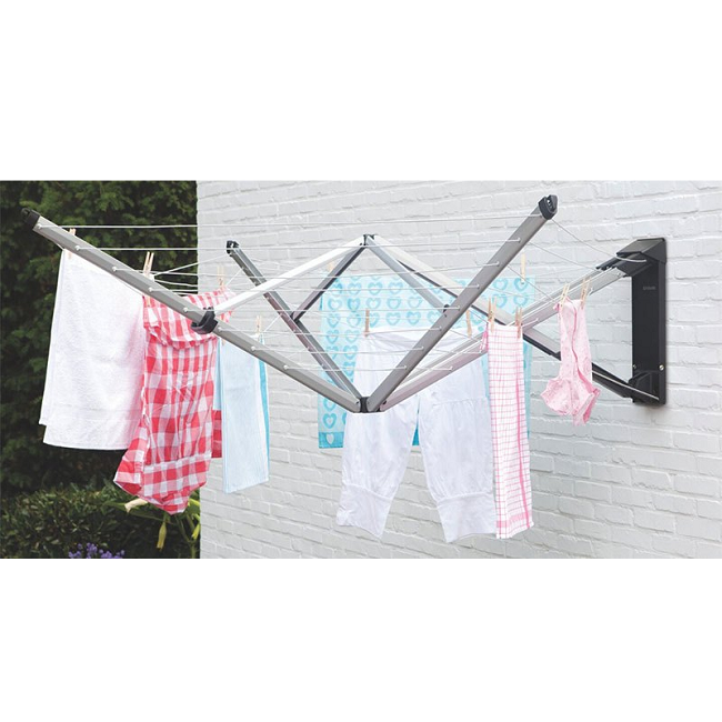 Brabantia WallFix Retractable Washing Line with Fabric Cover