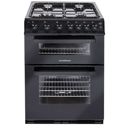 NORDMENDE 60cm Freestanding Gas Fan Cooker - Black