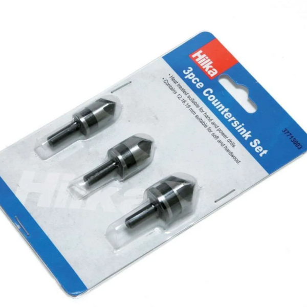 Hilka 3Pce Countersink Drillbit Set