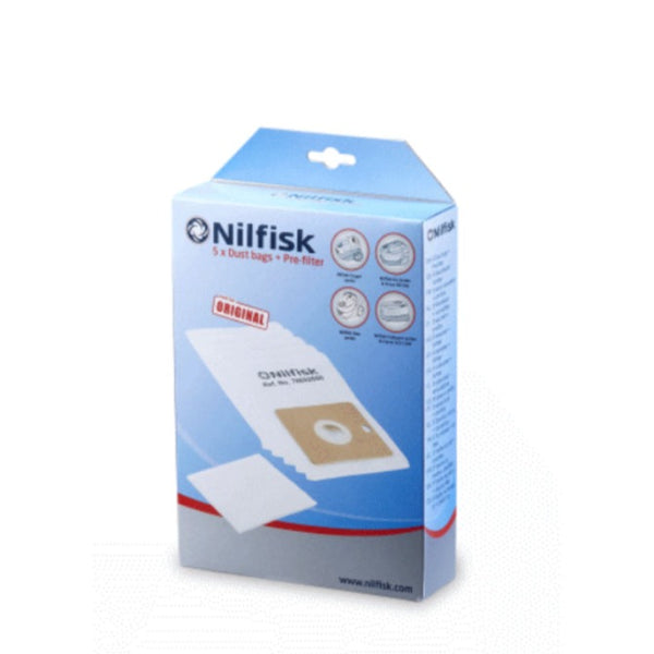Nilfisk Vacuum DUST BAG 5 PCS COMPACT GO COUPE - Nilfisk Coupe, Go, One, Compact & Force Series