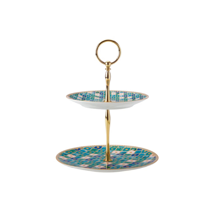 Maxwell & Williams Teas & C's Kasbah Mint Two Tiered Cup Cakes Stand