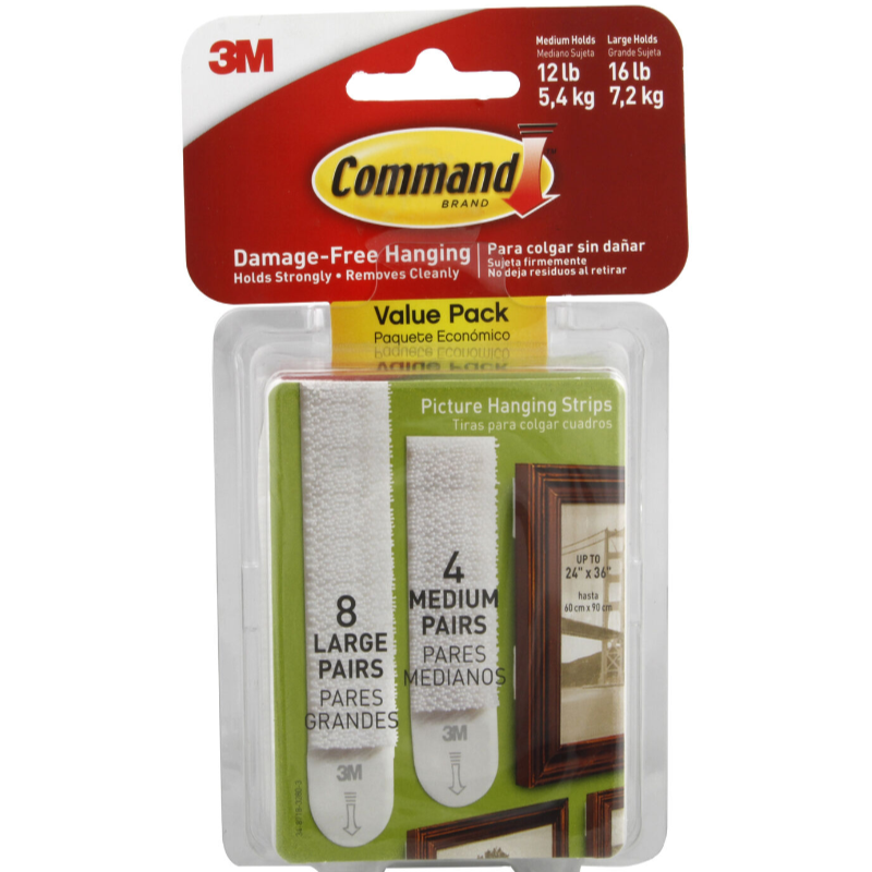 Command™ Medium and Large Picture Hanging Strips Value Pack