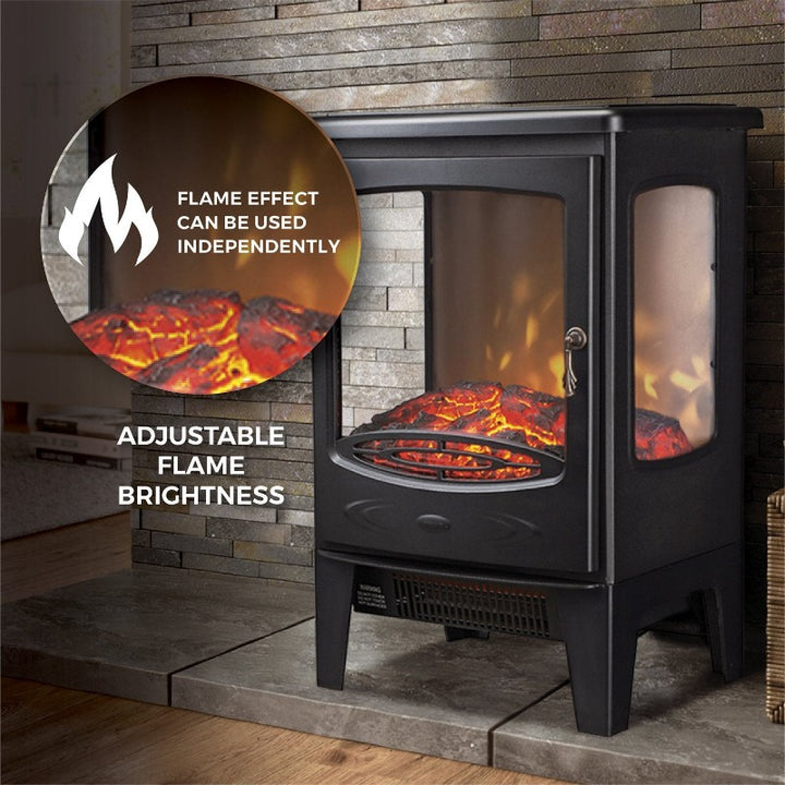 De Vielle 3D Electric Stove Black 1800W