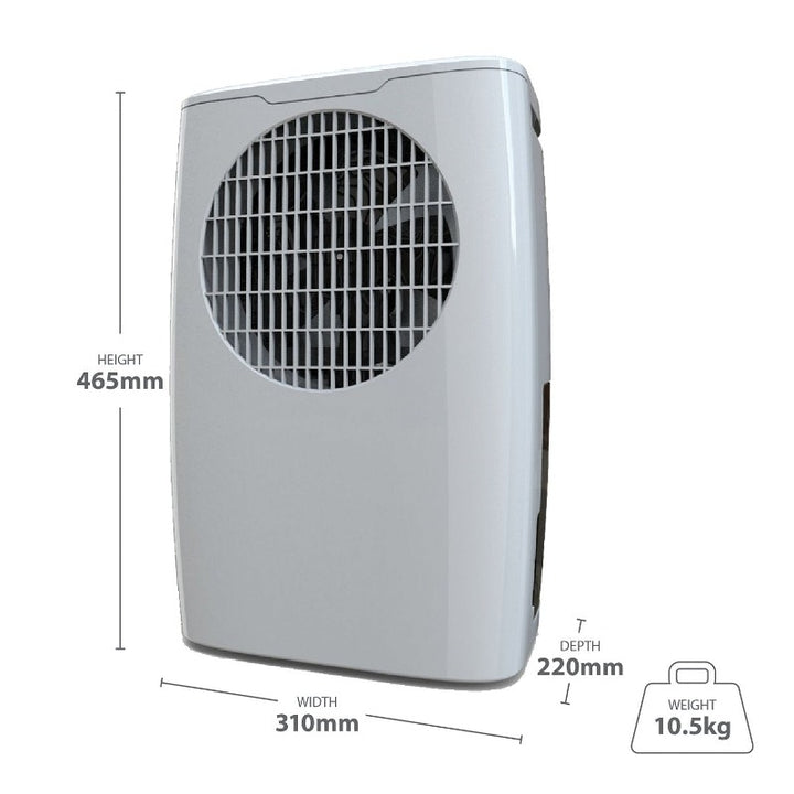 De Vielle 10 Litre Premium Portable Dehumidifier